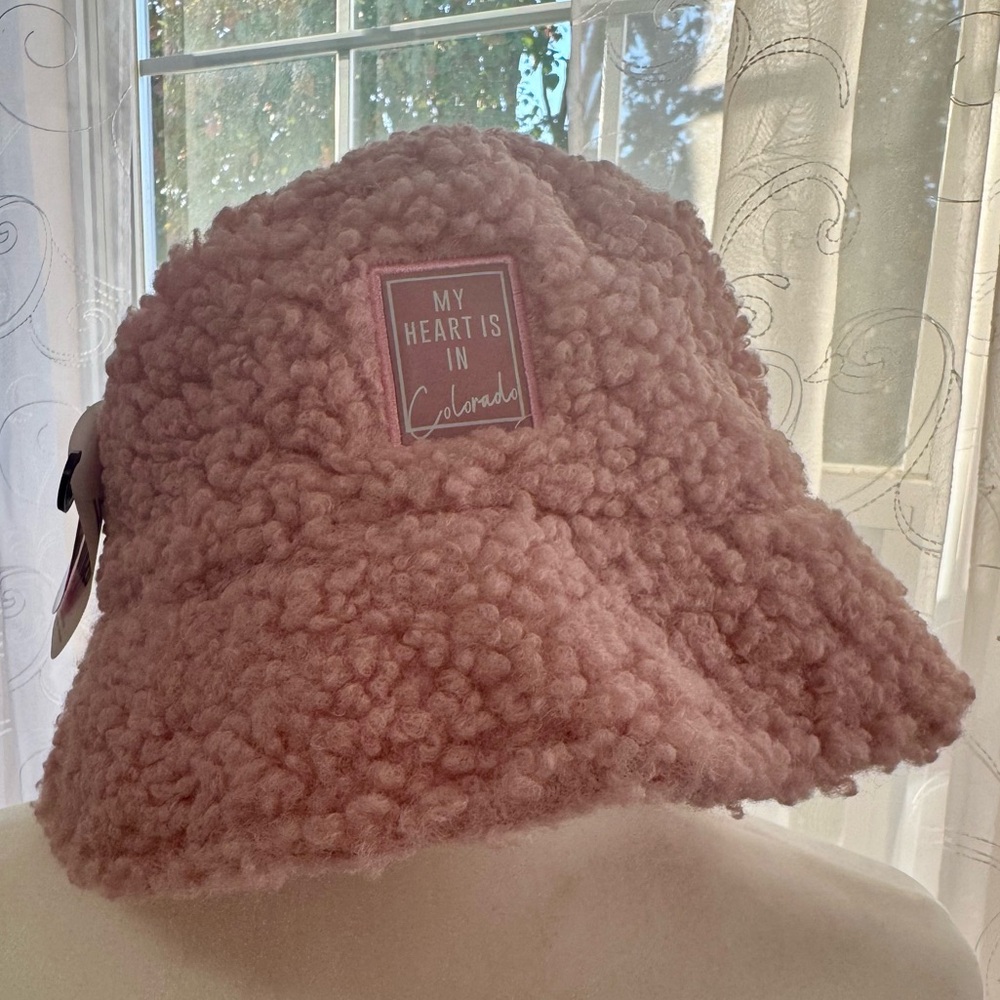 Pink Boucle Bucket Hat NWT